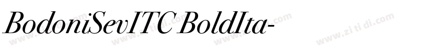 BodoniSevITC BoldIta字体转换